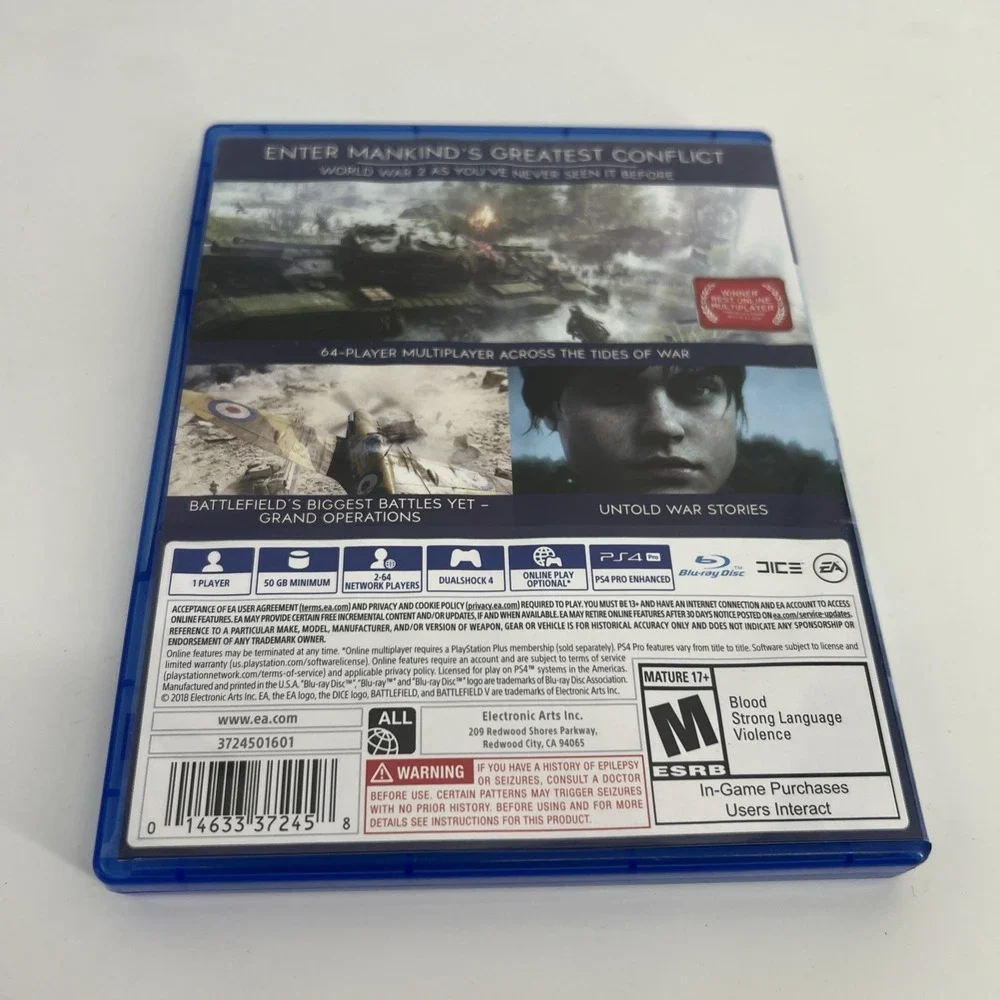 Battlefield 5 V - Sony PlayStation 4 PS4 - Mint Disc